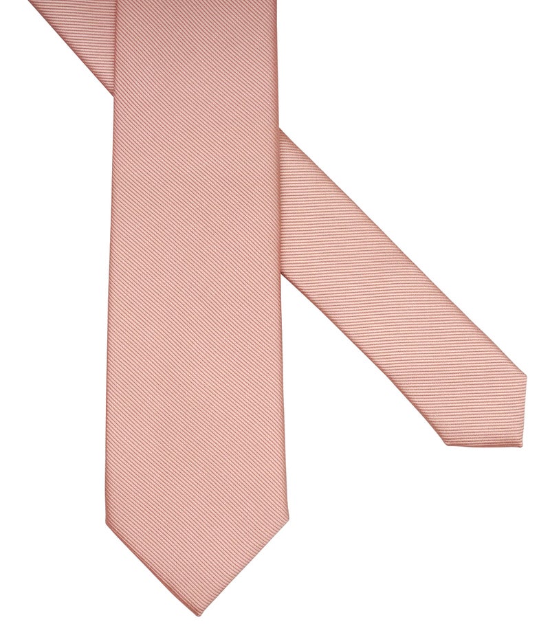 ZENXUS Solid Skinny Ties for Men, 2.5 inch Slim Rose Gold Necktie - Image 4